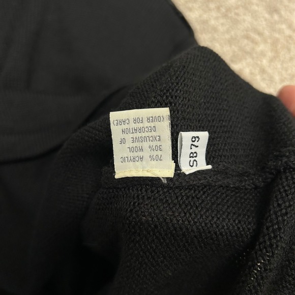 Vintage Susan Bristol Cardigan Sweater Size XL Velvet Trim Tassel Embroidered - Picture 8 of 9